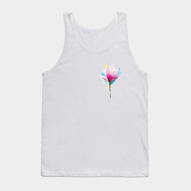 Magnolia Watercolor flower Tank Top by greeny.mira